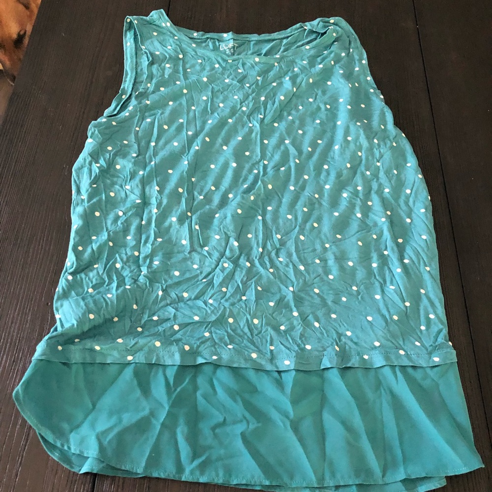 USED Womens Loft Sleeveless Shirt - Large
